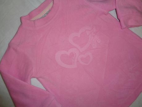 Nádherná růžová flízové šaty se srdíčkama, girl2girl,86