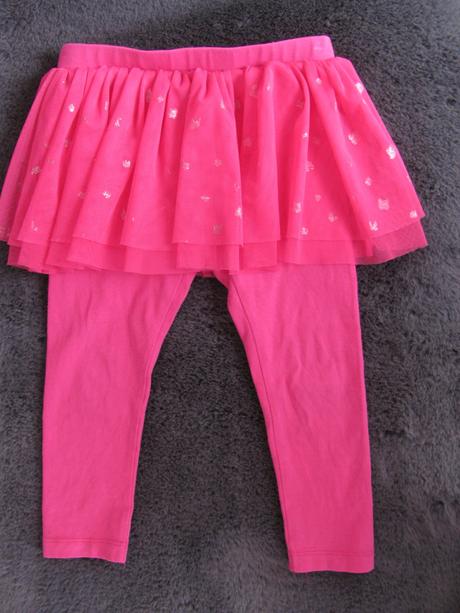 Růžové elastické legíny s tylovou sukní, lupilu,92