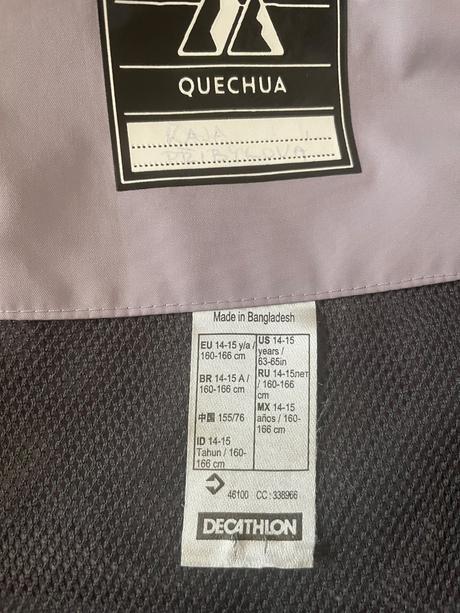Dívčí sportovní bunda, quechua,164