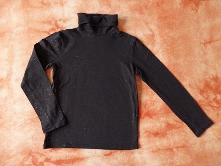 Černý roláček s třpytkami, 134/140, 134