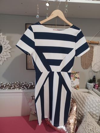 Pruhované šaty xxs / 158, 158