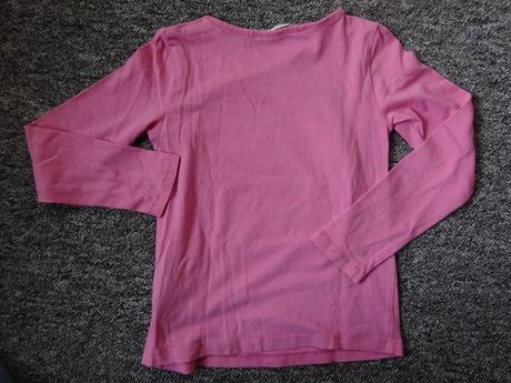 Růžové triko dl.r. s nápisem, vel, 110/116, h&m,110
