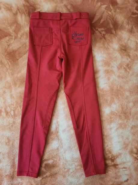 Červené zateplené rajtky, 8-10 let, 134
