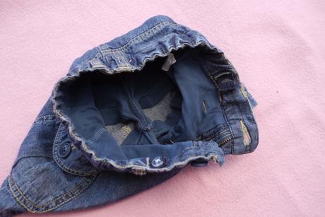 dzinova sukynka s integrovanymi kratasy 2v1, 98