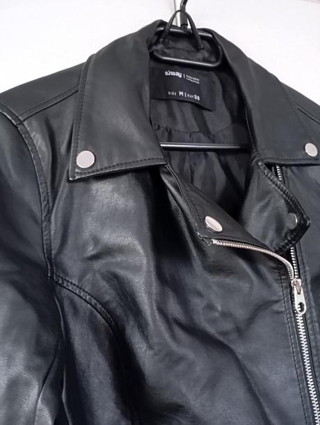 Koženková bunda biker, sinsay,m