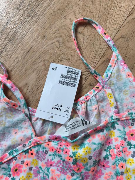 Kytičkový letní overal h&m 134/140, h&m,140