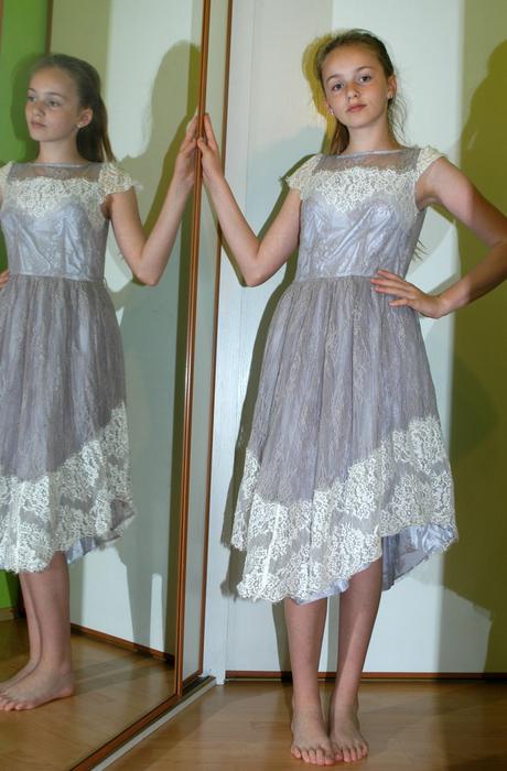 Slavnostní sváteční společenské dívčí šaty, monsoon,170