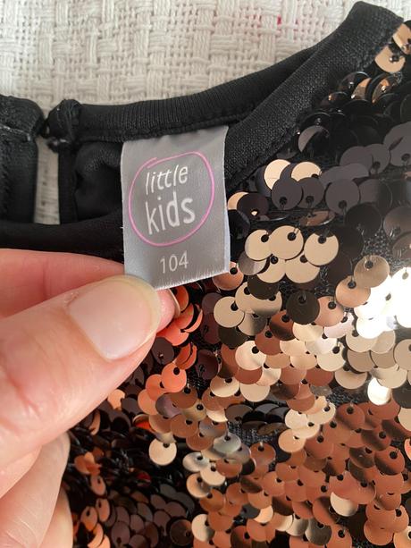 Flitrované slavnostní party šaty vel. 104/3-4r, 104