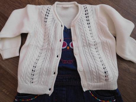 Džínové šaty a svetřík vel. 86/92 pro dvojčata, 92