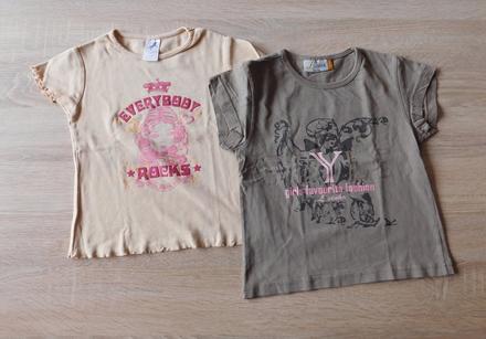 Trička 2ks vel.104, palomino,104