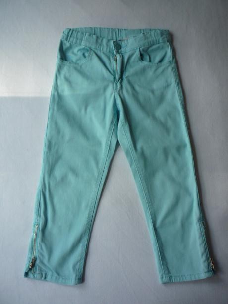 3/4 světle modré kalhoty h&m vel. 140, h&m,140