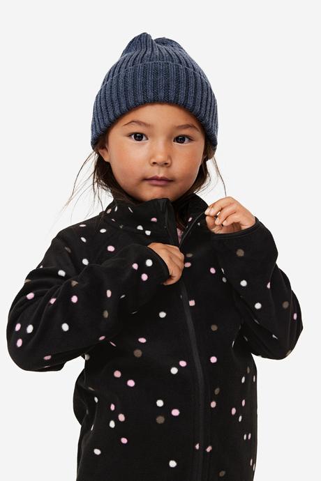 Puntíkovaná mikina h&m dívčí flíska vel. 110/116, h&m,110 / 116