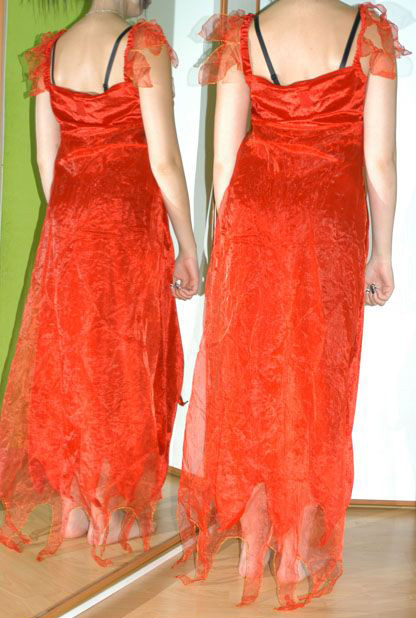 Karnevalové šaty čertice, ohnivá žena, rudý anděl, 