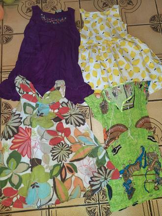 Dívčí šaty mix vel. 92 - 98 některé až 104, george,92