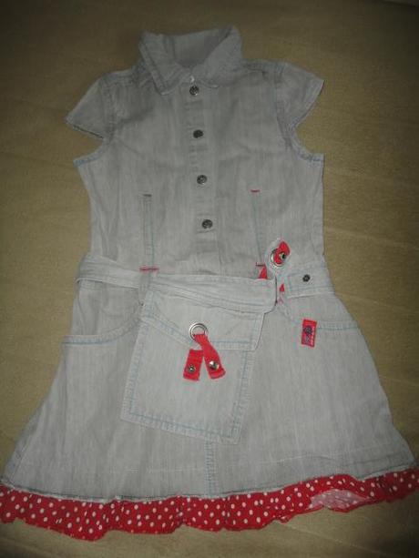 Riflové šatičky vertbaudet, vel. 98/104, vertbaudet,104