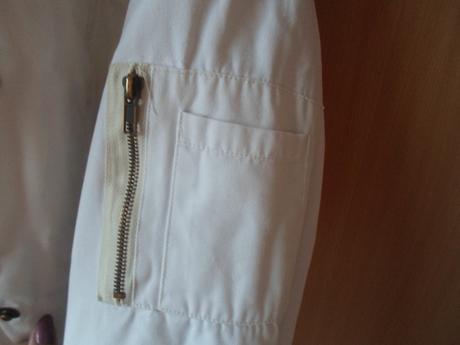 Bílá bunda kabát kabátek parka, l