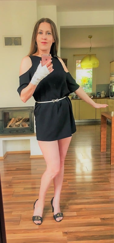 Černé minišaty/top, vel m-xl, měřte, l