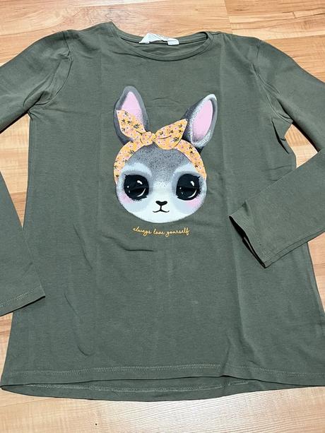 Tričko králík, h&m,134