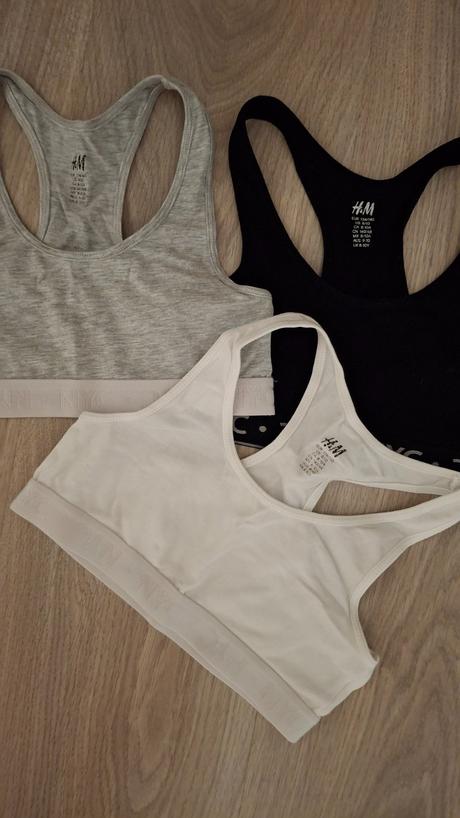 Podprsenka hm 3kusy, h&m,140