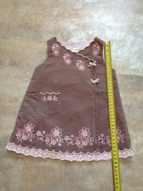 Hnědé zavinovací šaty next kytičky 3-6měs,8kg, next,68