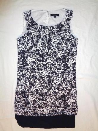 Luxusní černobílé květované šaty comma, 34