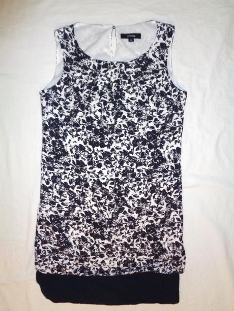 Luxusní černobílé květované šaty comma, 34