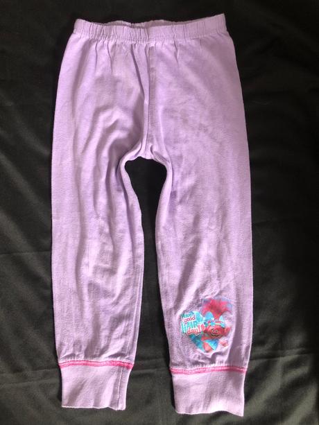 Vel. 98 fialové pyžamové kalhoty troll, 98