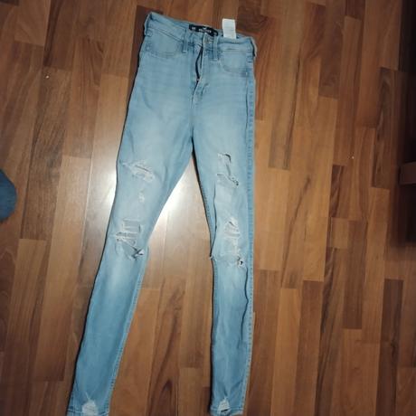 Trhané džíny holister w24 l28, hollister,xs