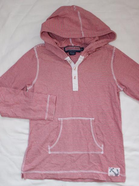Ak134. pruhované tričko s kapucí 10-12 let, 146