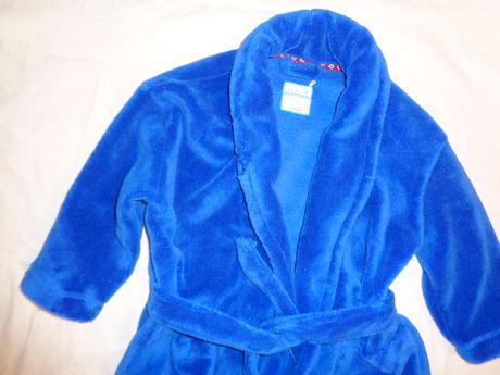 Luxusní modrý měkkoučký mikroflízový župan, primark,98