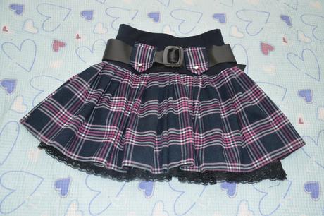 128 134 140 kostkatá sukně se spodničkou, 134