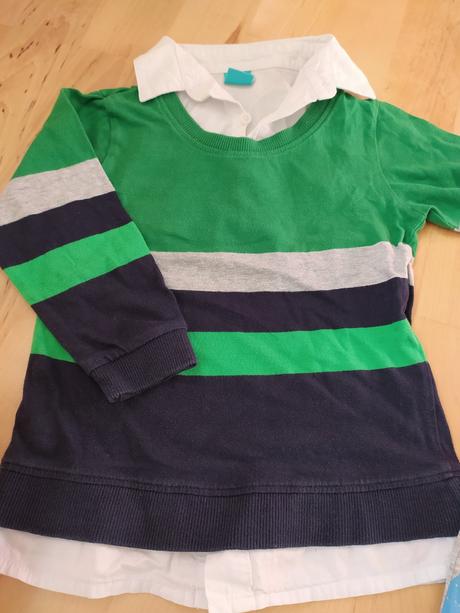 Trička dl. rukáv vel. 104 cena za obě, 104