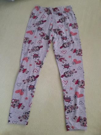 Lol legínky s panenkami bavlněné top stav, 128