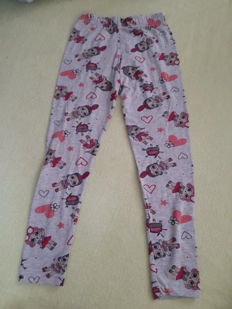 Lol legínky s panenkami bavlněné top stav, 128