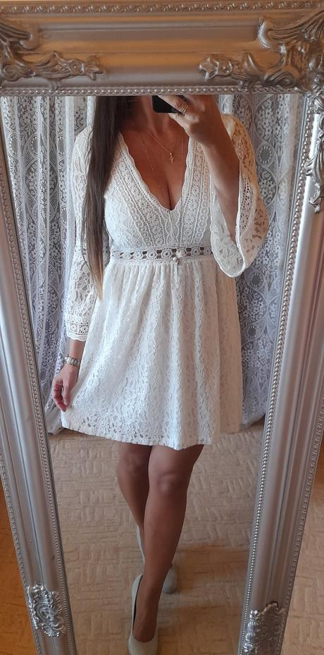 Lilie rose krajkové boho šaty, m