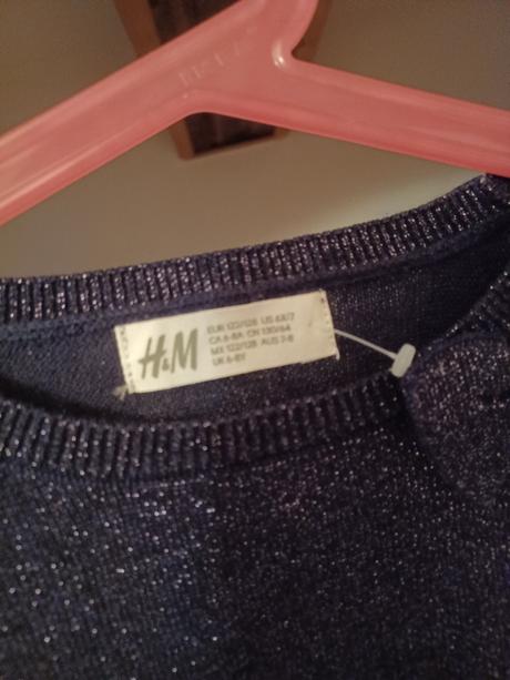 Třpytivý svetr h&m 122/128, h&m,128