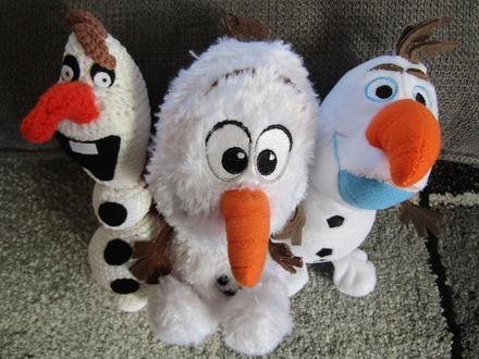 Plyšák- 3x olaf  z ledového království, 