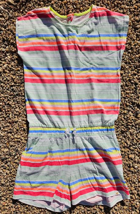 N64	dívčí pruhovaný overal vel. 146-152, 146