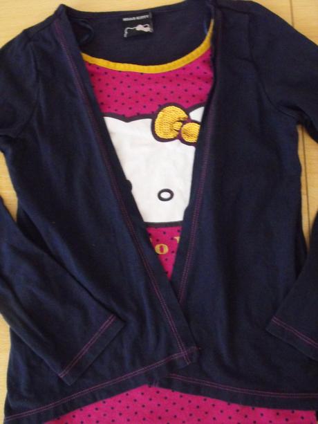 Tričko +svetrík hello kitty 2v1, sanrio,128