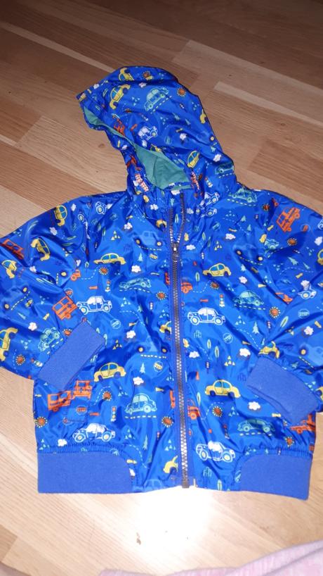 Jarní,  podzimní bunda s autíčky, st. bernard,98