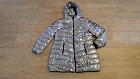 T470 stříbrná zimní delší bunda body flirt v. 46, 46