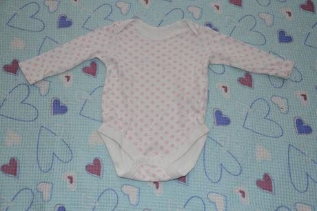 Bavlněné body dl. rukáv s kytičkami, f&f,68