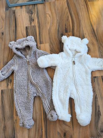 Plyšová jarní kombinéza overal h&m 0-2 m, h&m,56