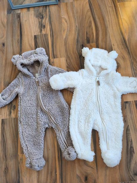 Plyšová jarní kombinéza overal h&m 0-2 m, h&m,56