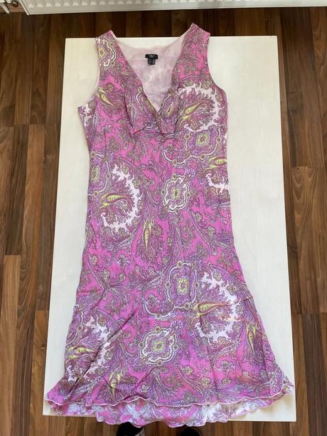 Růžové letní šaty se vzorkem, vel m, only, only,s