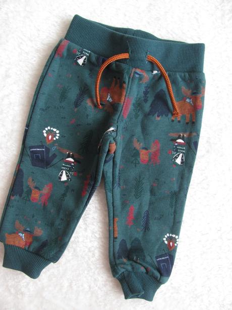 Kojenecké tmavě zelené bavlněné tepláčky s obrázky, primark,68