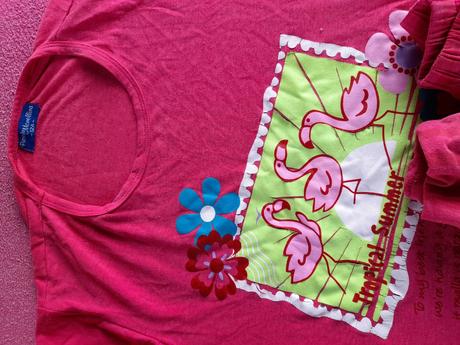 Pyžamo tříčtvrťáky s plameňákem starší, 128