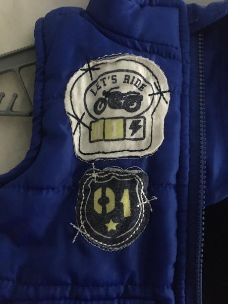 Vel. 62 modrá teplá kojenecká vesta, 62