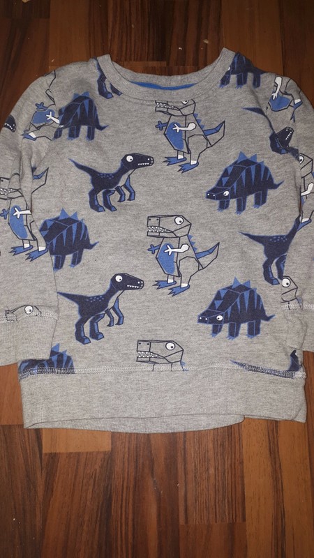 Šedá mikina s dinosaury bluezoo 104, bluezoo,104