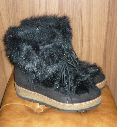 Černé dámské zimní boty tamaris, tamaris,39